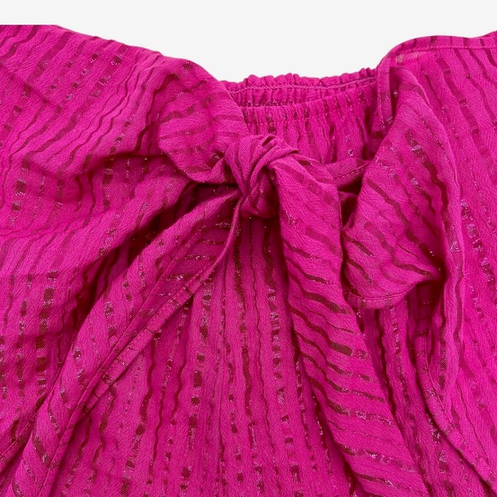 Victoria's Secret Metallic Striped Wrap Waist Sleep Short NWT Sz XL - Picture 4 of 9